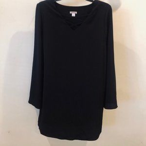 Xhilaration black bell sleeve mini dress